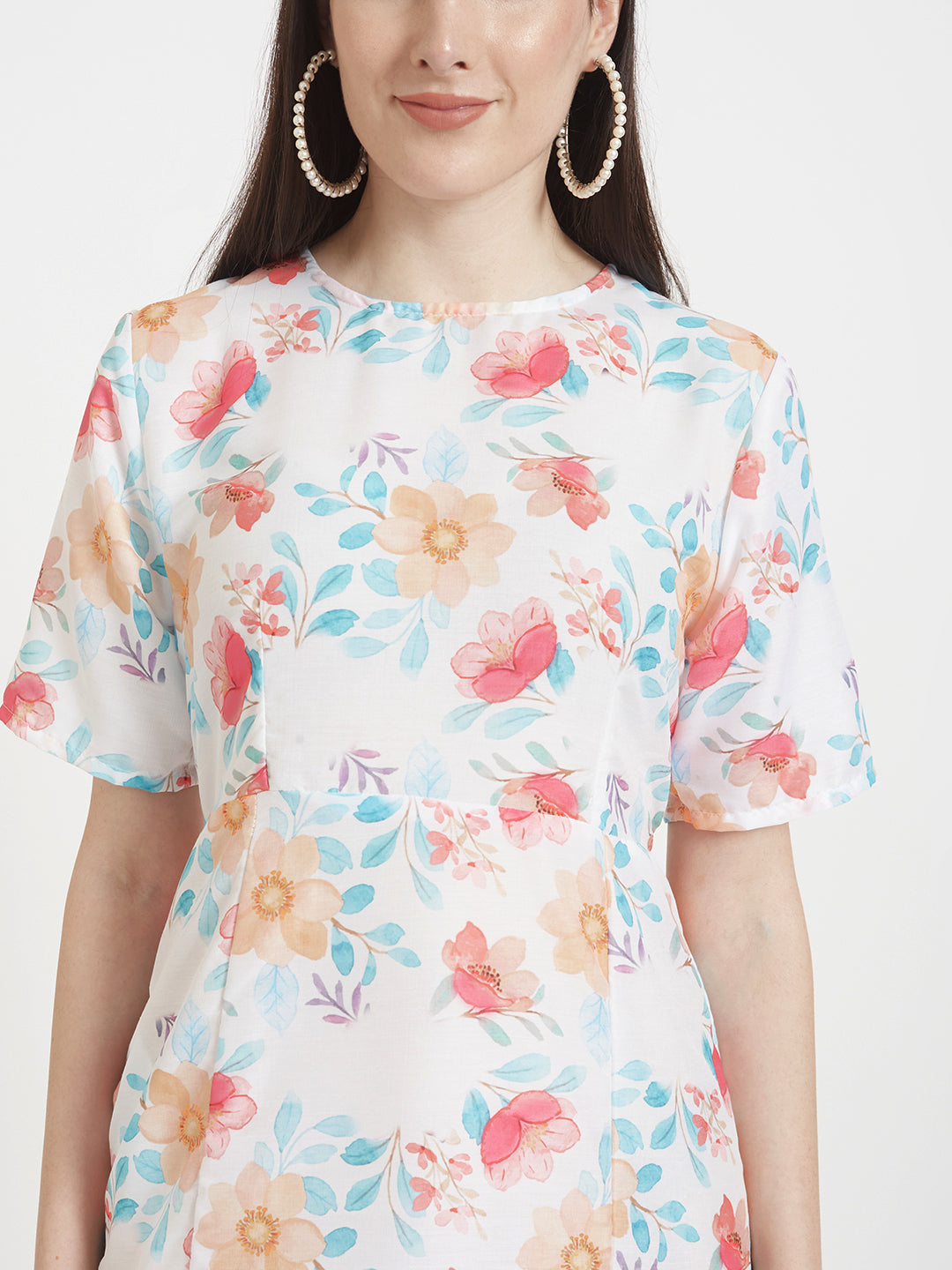 Premium Muslin Digital Print Maxi Dress With Slash Pocket