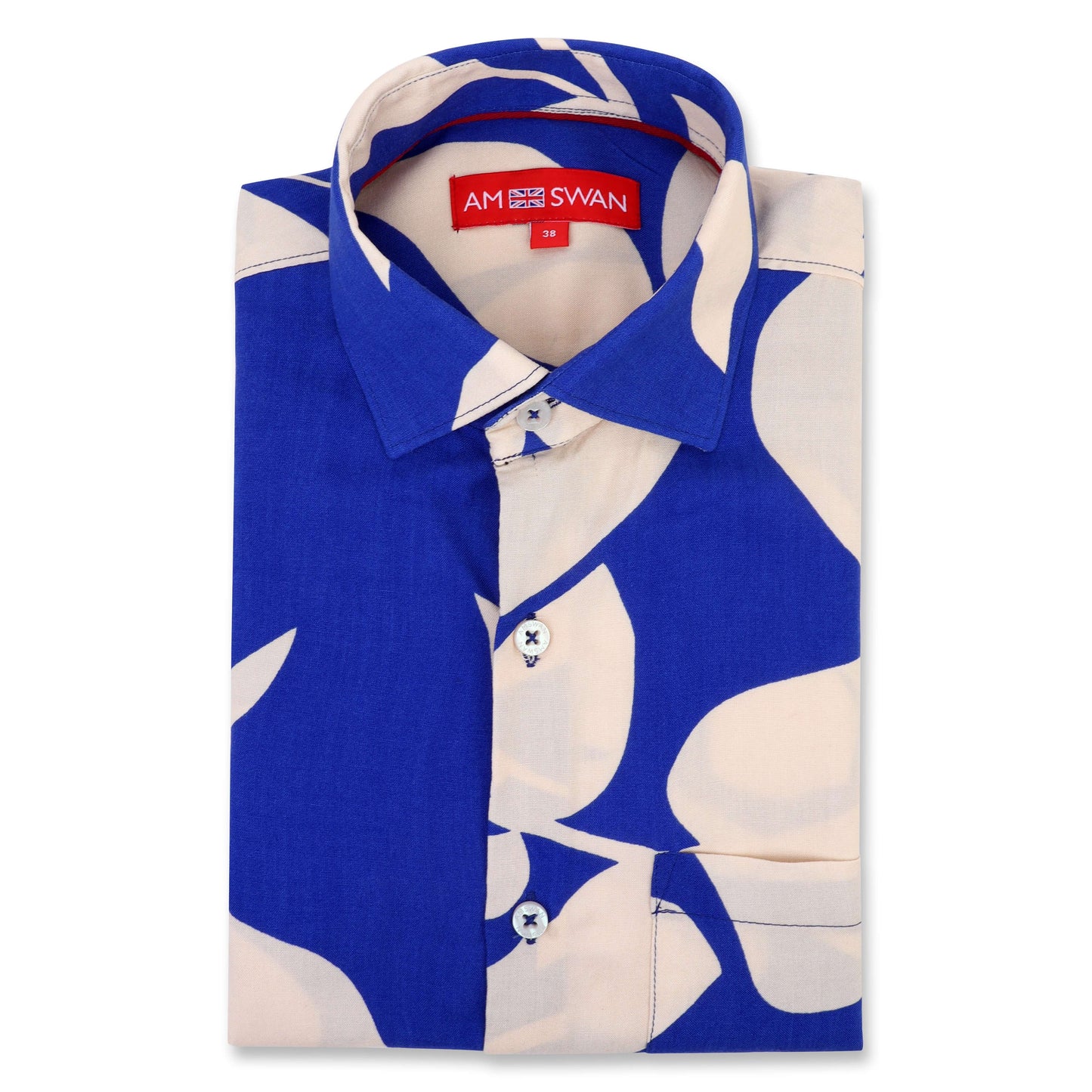 Women'S Premium Rayon Shirt With Blue Floral Print
