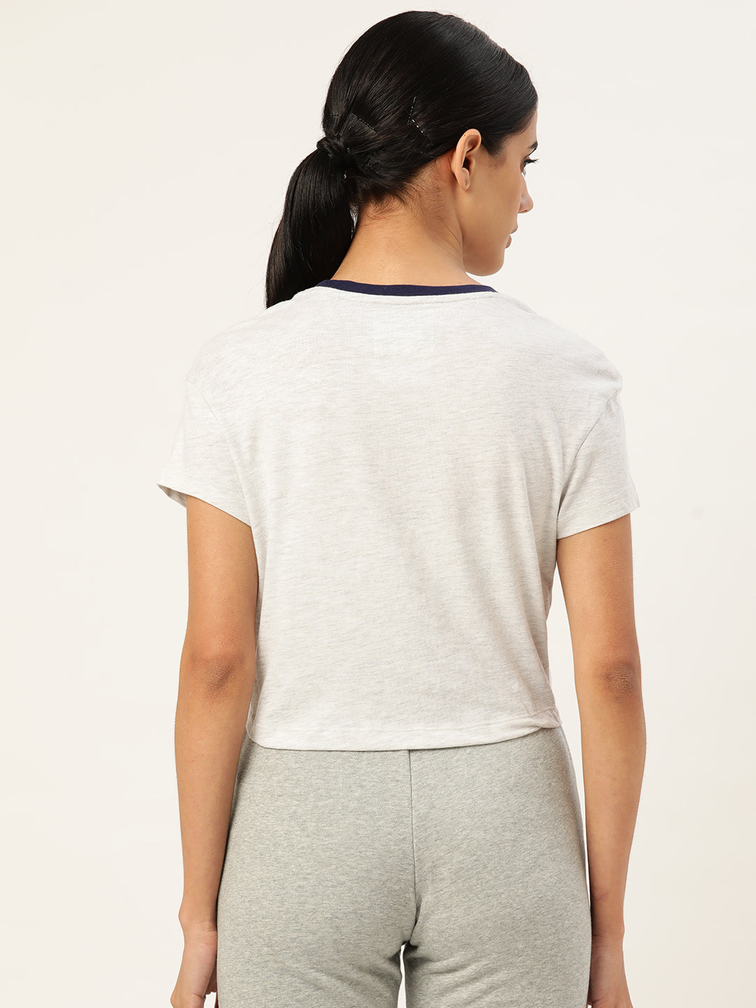 Womens Premium Cotton Lycra Smart Fit Contrast Dori With Eyelet Top