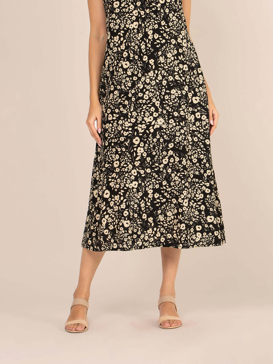 Rayon Printed V Neck Shoulder Strap Maxi Dress