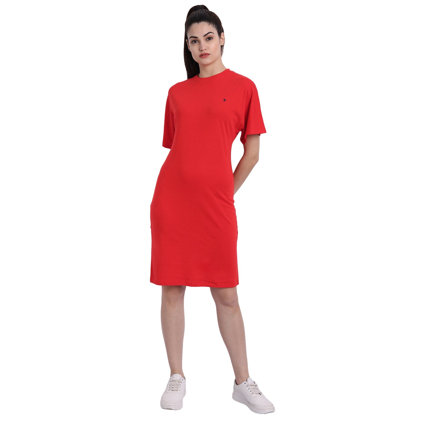 Womens Premium Cotton Half Sleeve Flared Dresses