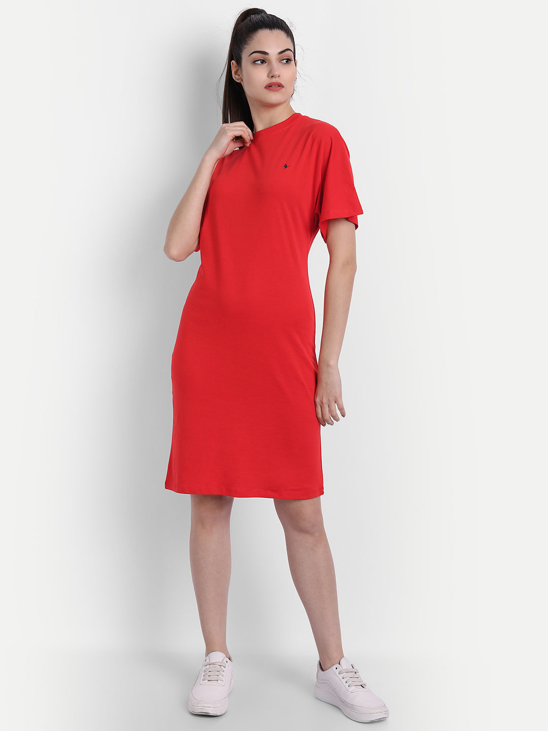 Womens Premium Cotton Half Sleeve Flared Dresses
