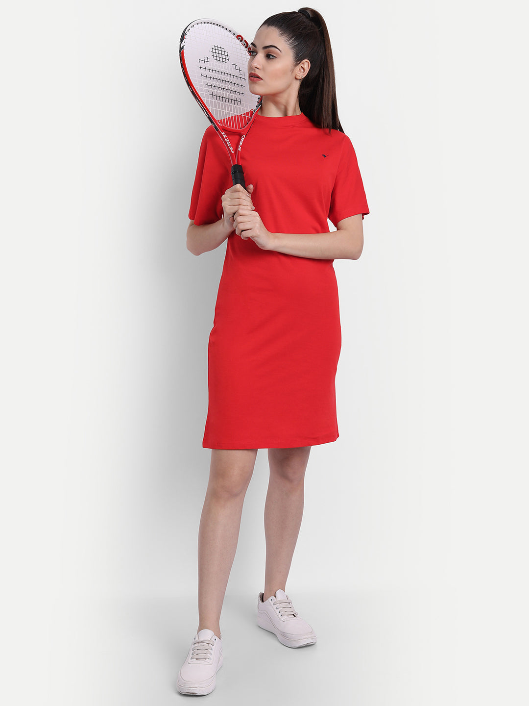 Womens Premium Cotton Half Sleeve Flared Dresses