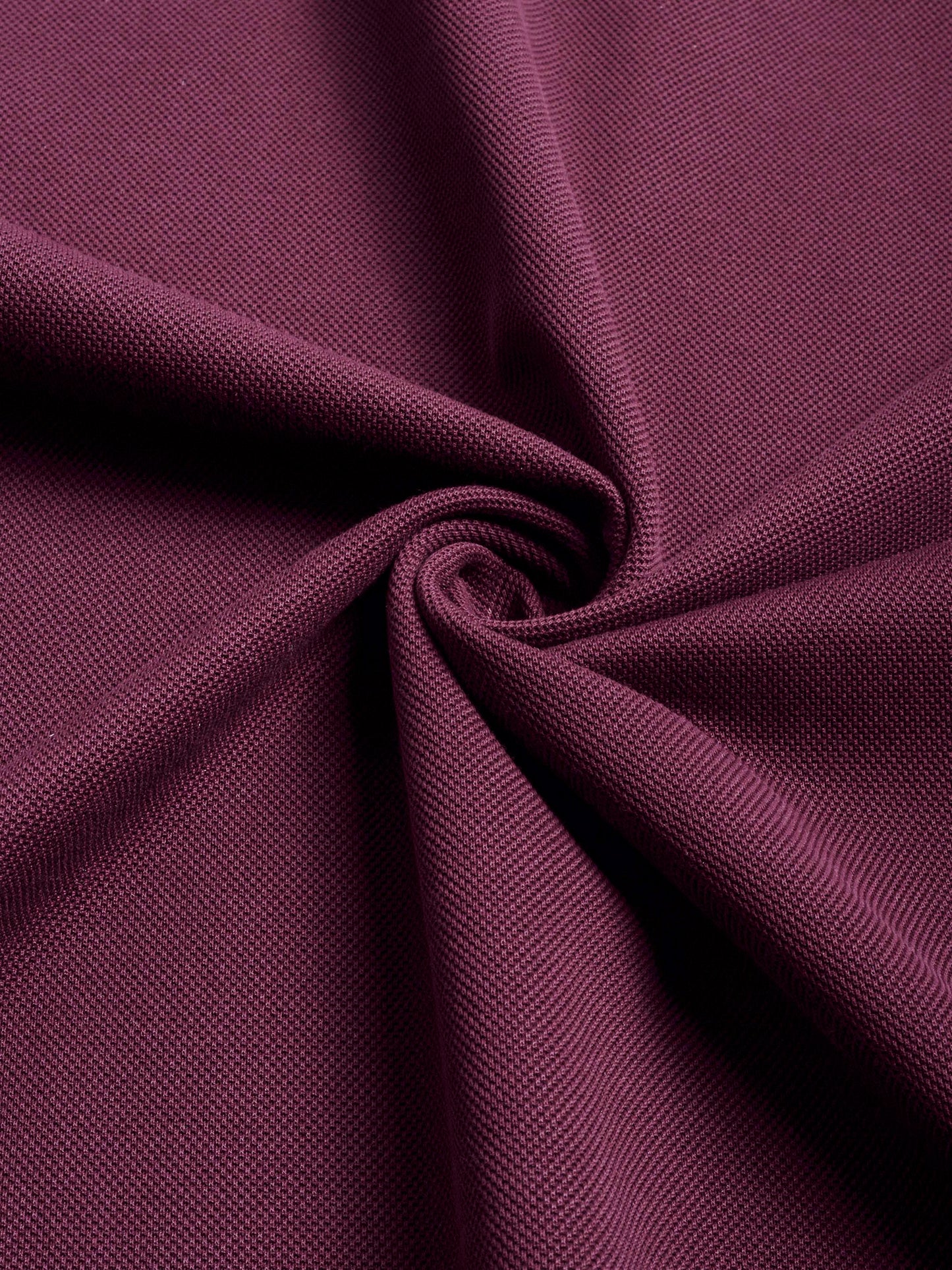 Mercerised Cotton Polo Shirt Pique Regular Fit wine