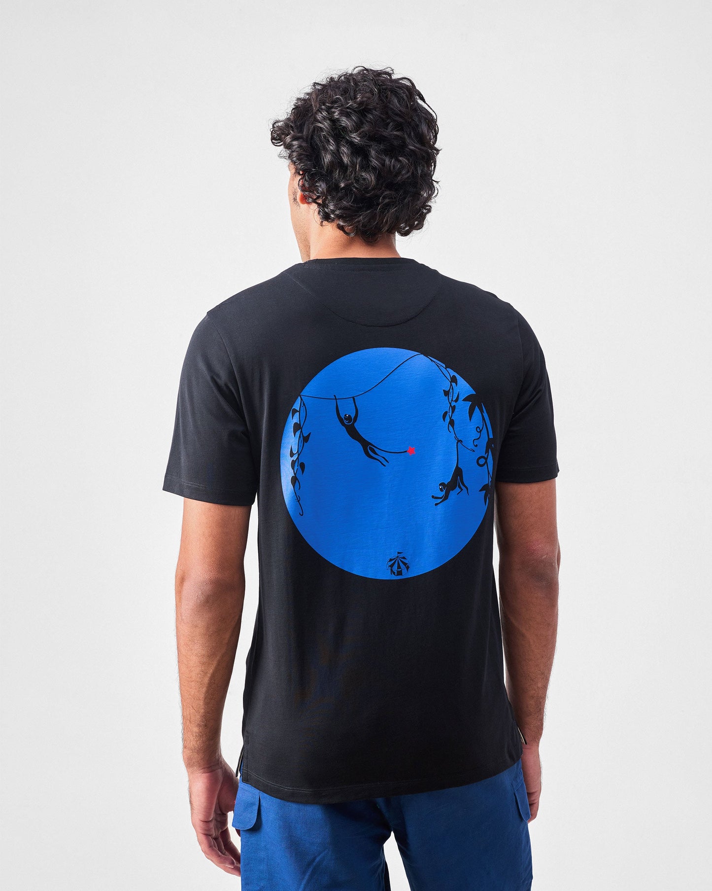 Sushi Mushi T-shirt - Black & Navy Print