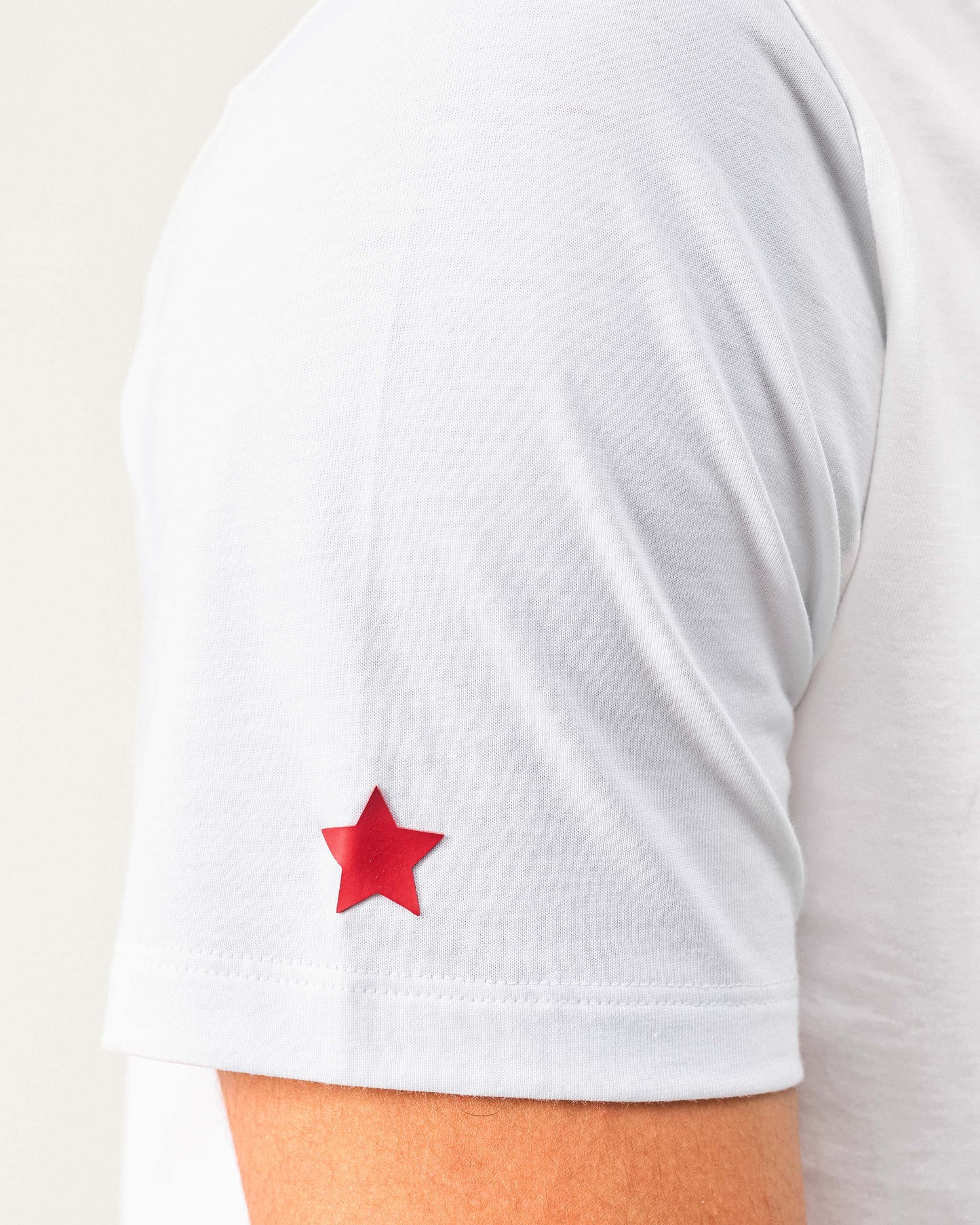 Fuji Flying Crane T-shirt - White & Red Crane