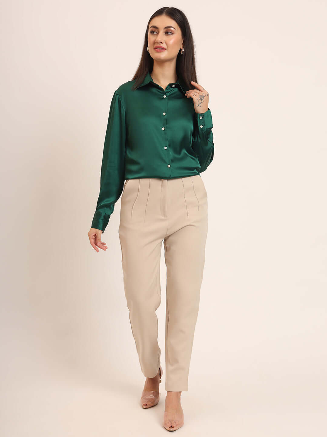 Castleton Green Regular Fit Summer Satin Shirt