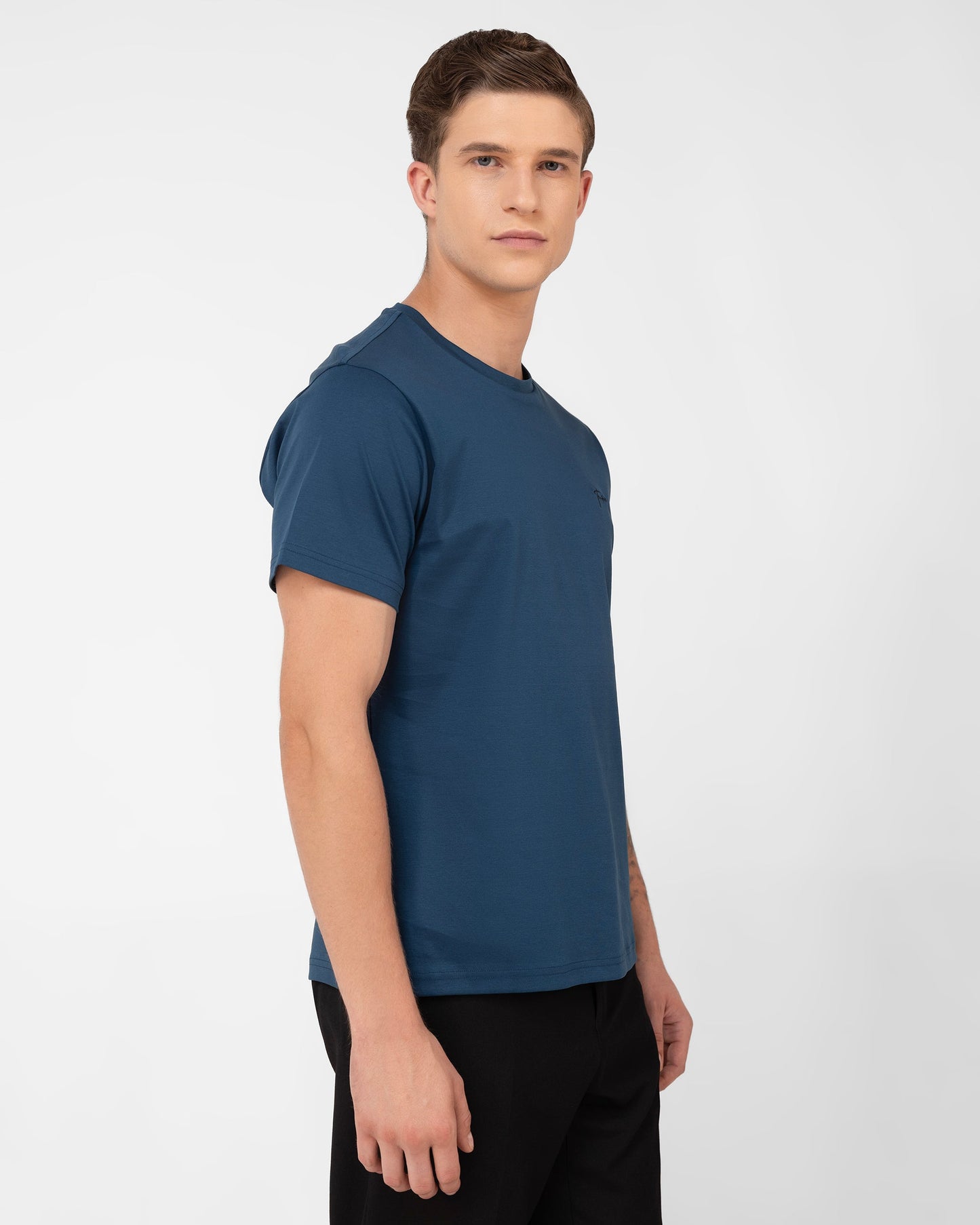 Mercerised Cotton T Shirt Interlock Regular Fit Teal
