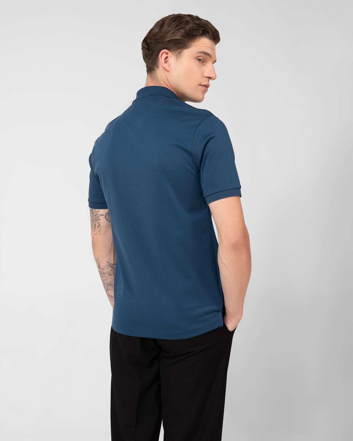 Classic Polo Shirt Mercerised Interlock Regular Fit Teal