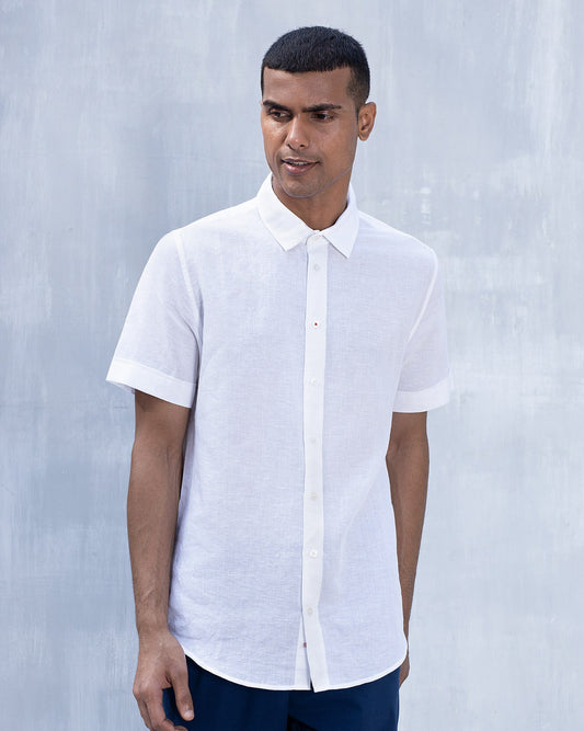 Half Sleeve Shirt - White
