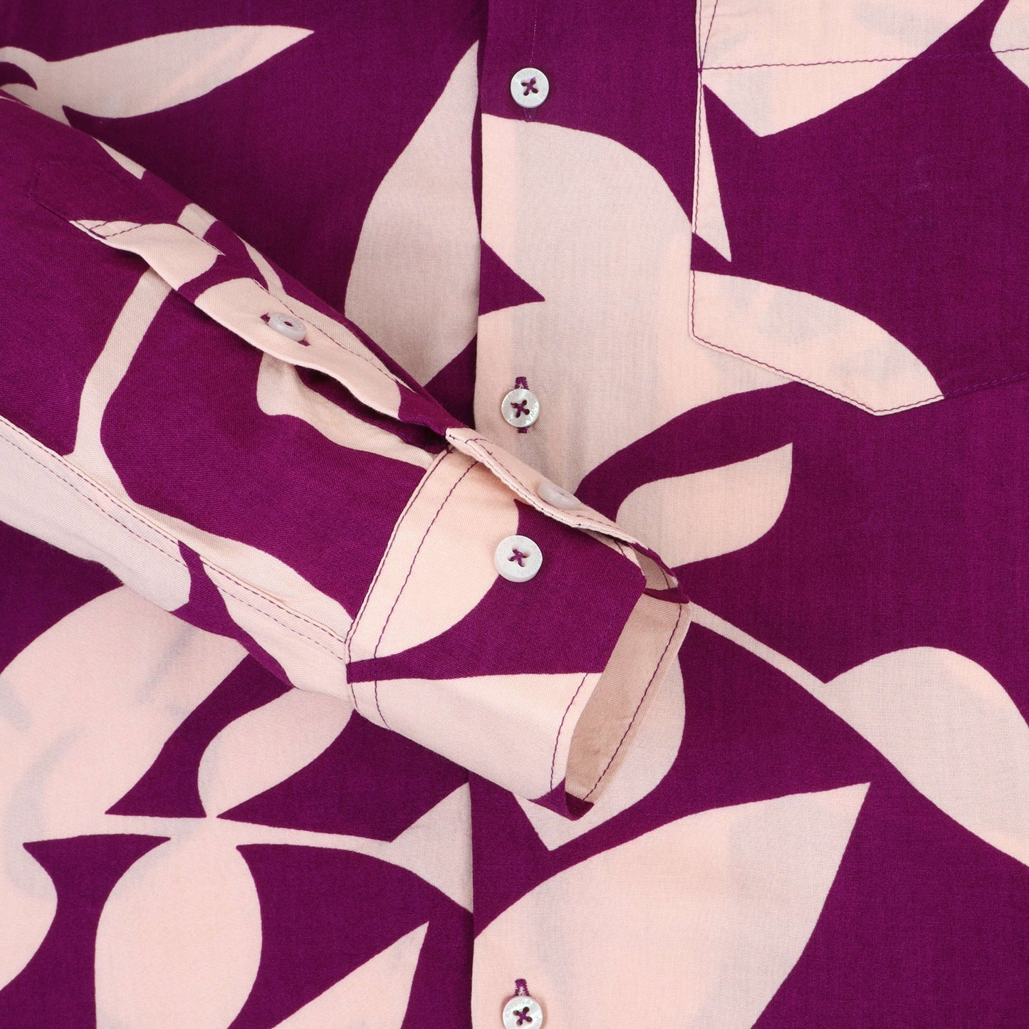 Women'S  Premium Rayon Shirt With Purple Floral Print
