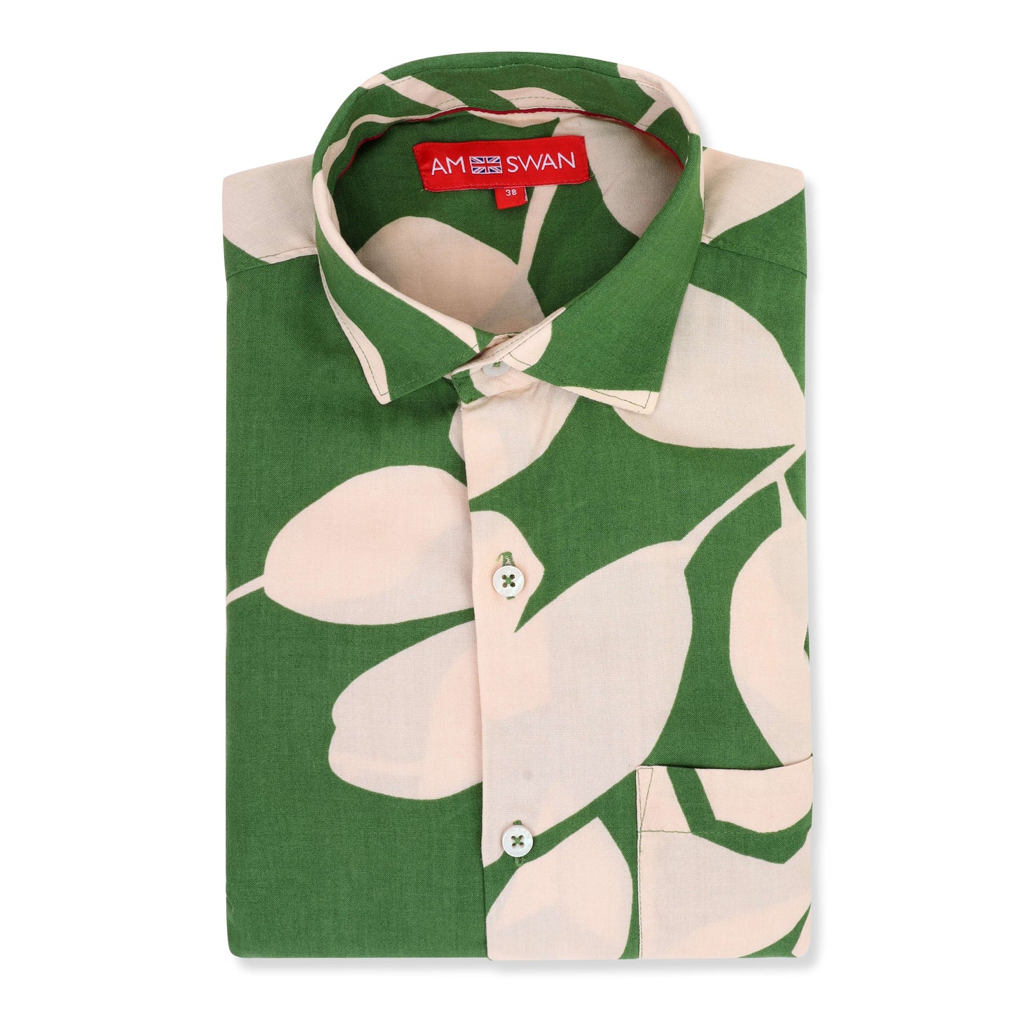 Women'S Premium Rayon Casual Shirt With Green Floral Print