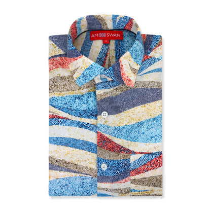 Women'S Premium Rayon Shirt With Self-Design Spread Collar
