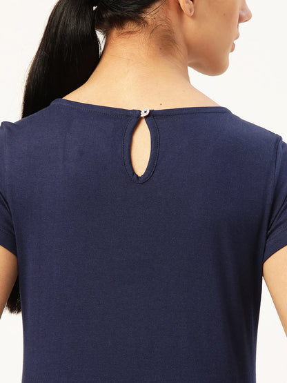 Womens Premium Cotton Half  Sleeve Flared  Dresses