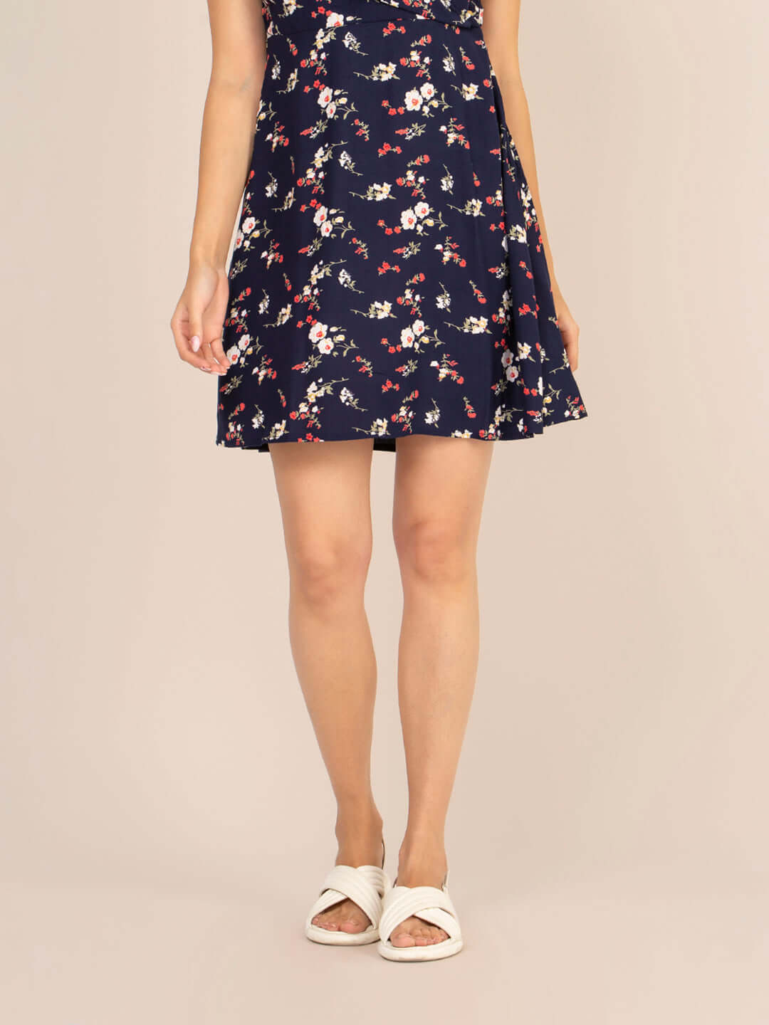 Rayon Printed Fit & Flare A Line Midi Dress