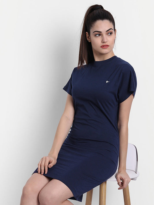Womens Premium Cotton Half  Sleeve Flared  Dresses