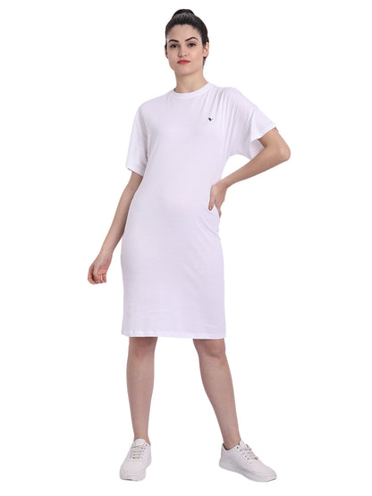 Womens Premium Cotton Half  Sleeve Flared  Dresses