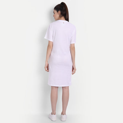 Womens Premium Cotton Half  Sleeve Flared  Dresses