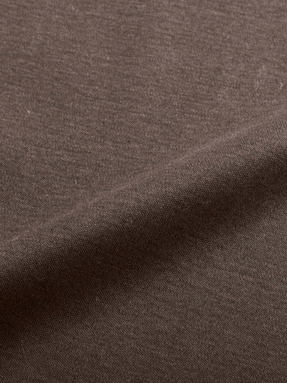 Mercerised Cotton Polo Shirt Interlock Regular Fit Brown