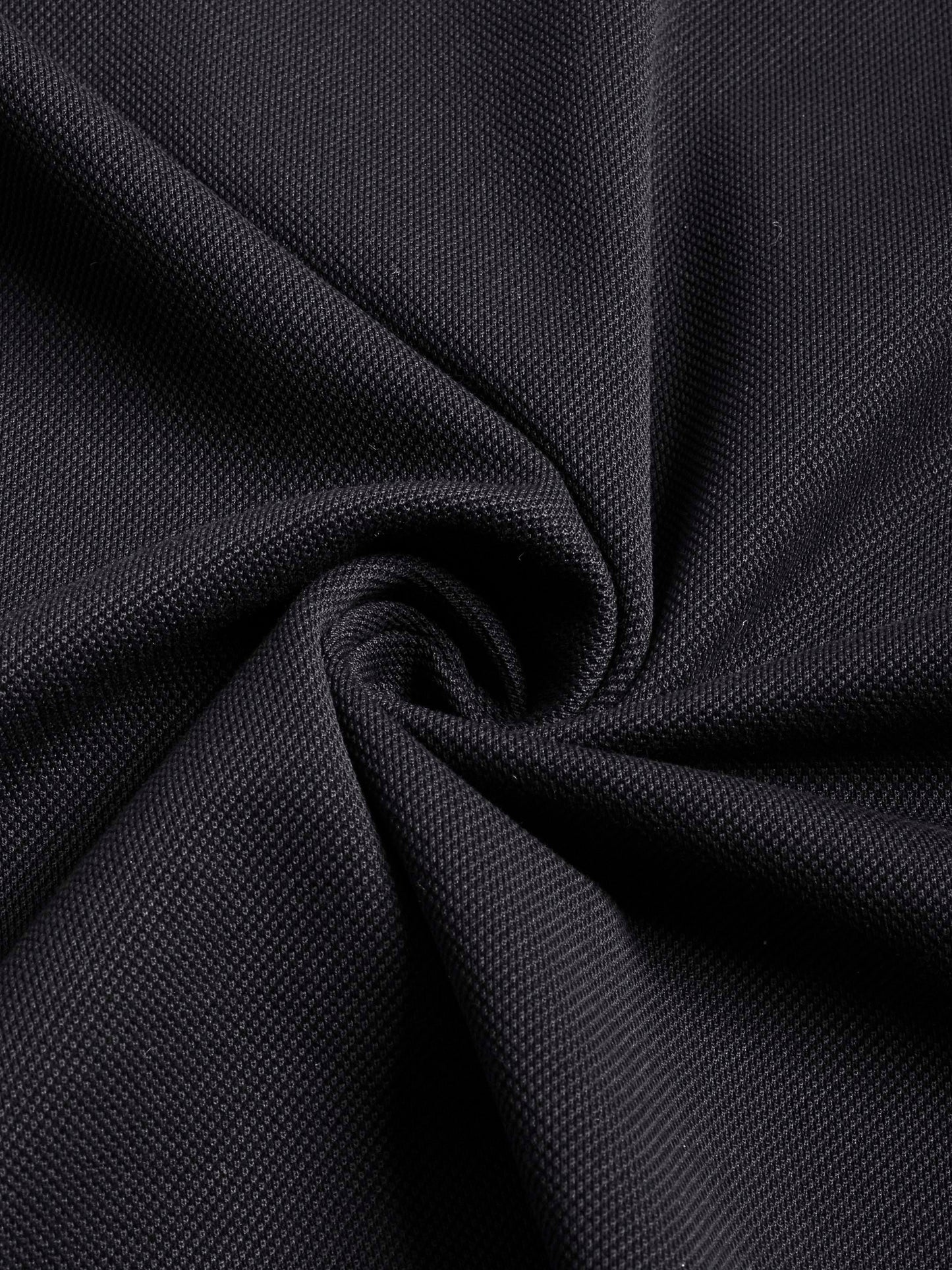 Mercerised Cotton Polo T Shirt Pique Regular Fit Black