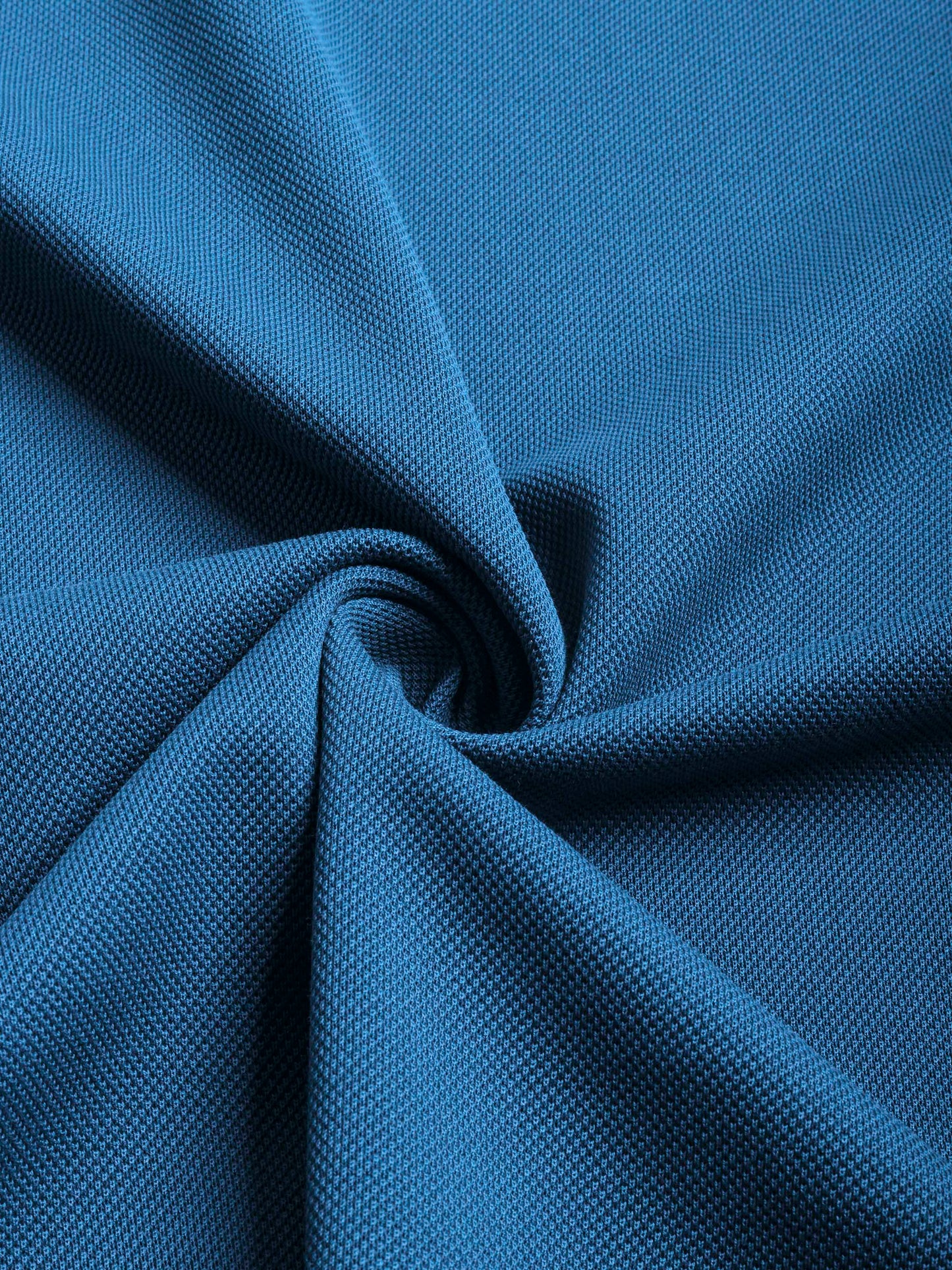 Mercerised Cotton Polo Shirt Pique Regular Fit Teal Cantermark Emblem
