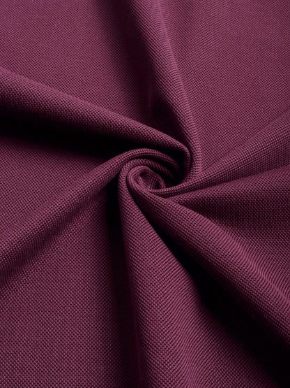 Mercerised Cotton Polo Shirt Pique Regular Fit wine
