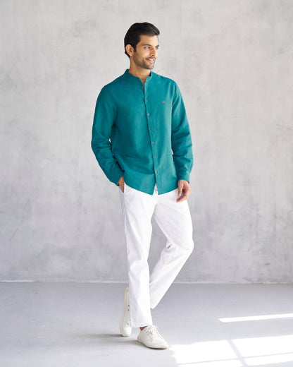 Nawab Shirt - Teal Tssxnb