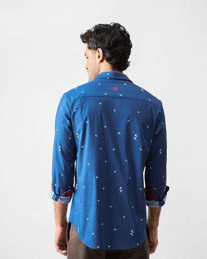 Hakuna Shirt - Navy & White Print