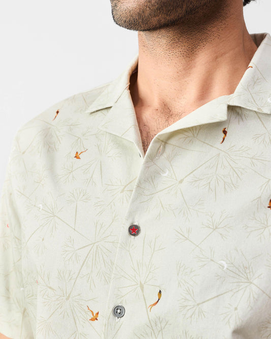 Mistari Shirt - Beige Print