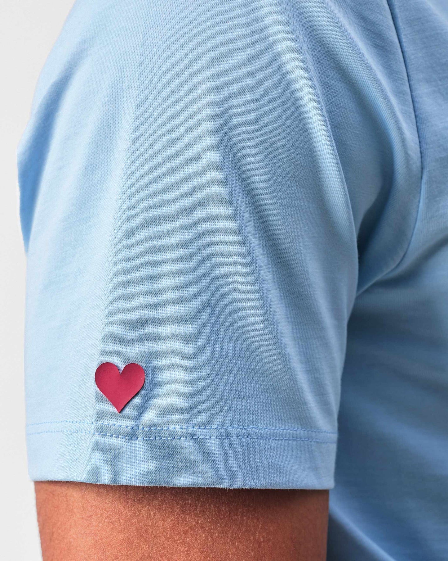 Japanese Tora T-shirt - Powder Blue & Red Print