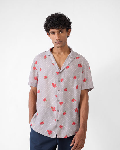 Mistari Shirt - Charcoal Print