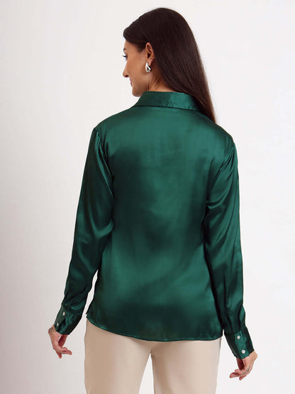 Castleton Green Regular Fit Summer Satin Shirt