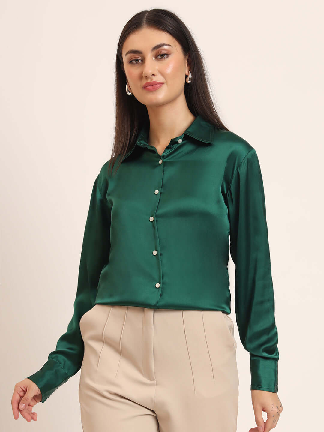 Castleton Green Regular Fit Summer Satin Shirt