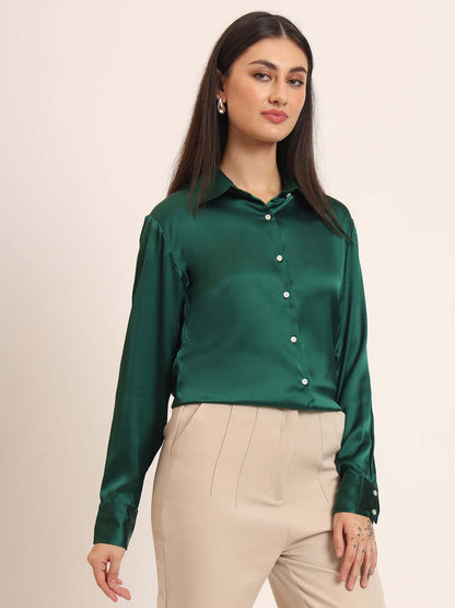 Castleton Green Regular Fit Summer Satin Shirt