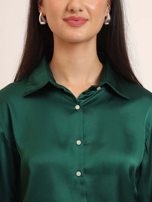Castleton Green Regular Fit Summer Satin Shirt