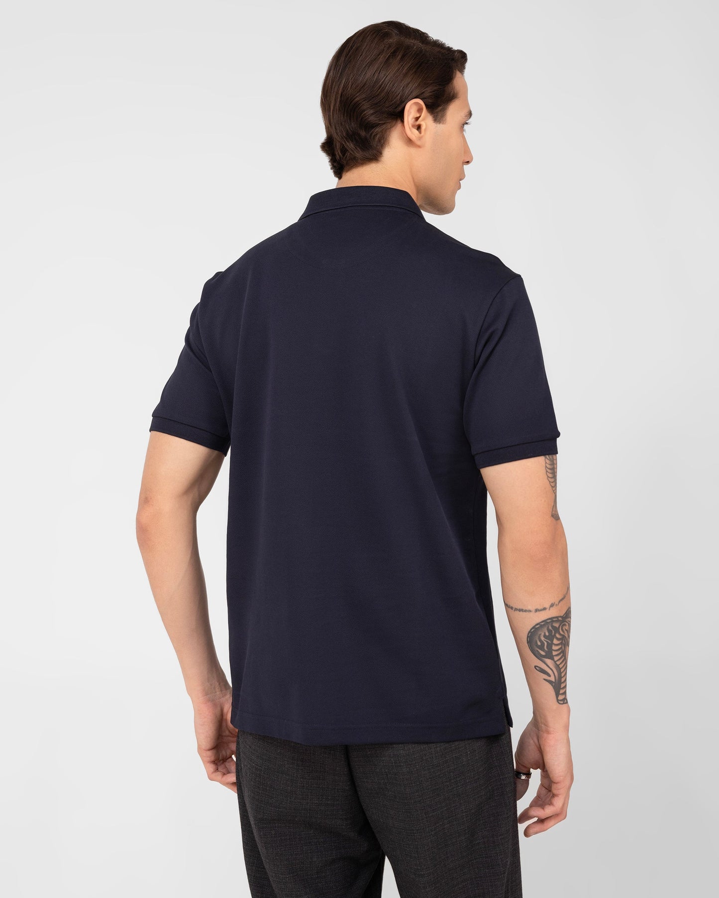 Classic Polo Shirt Mercerised Pique Regular Fit Navy