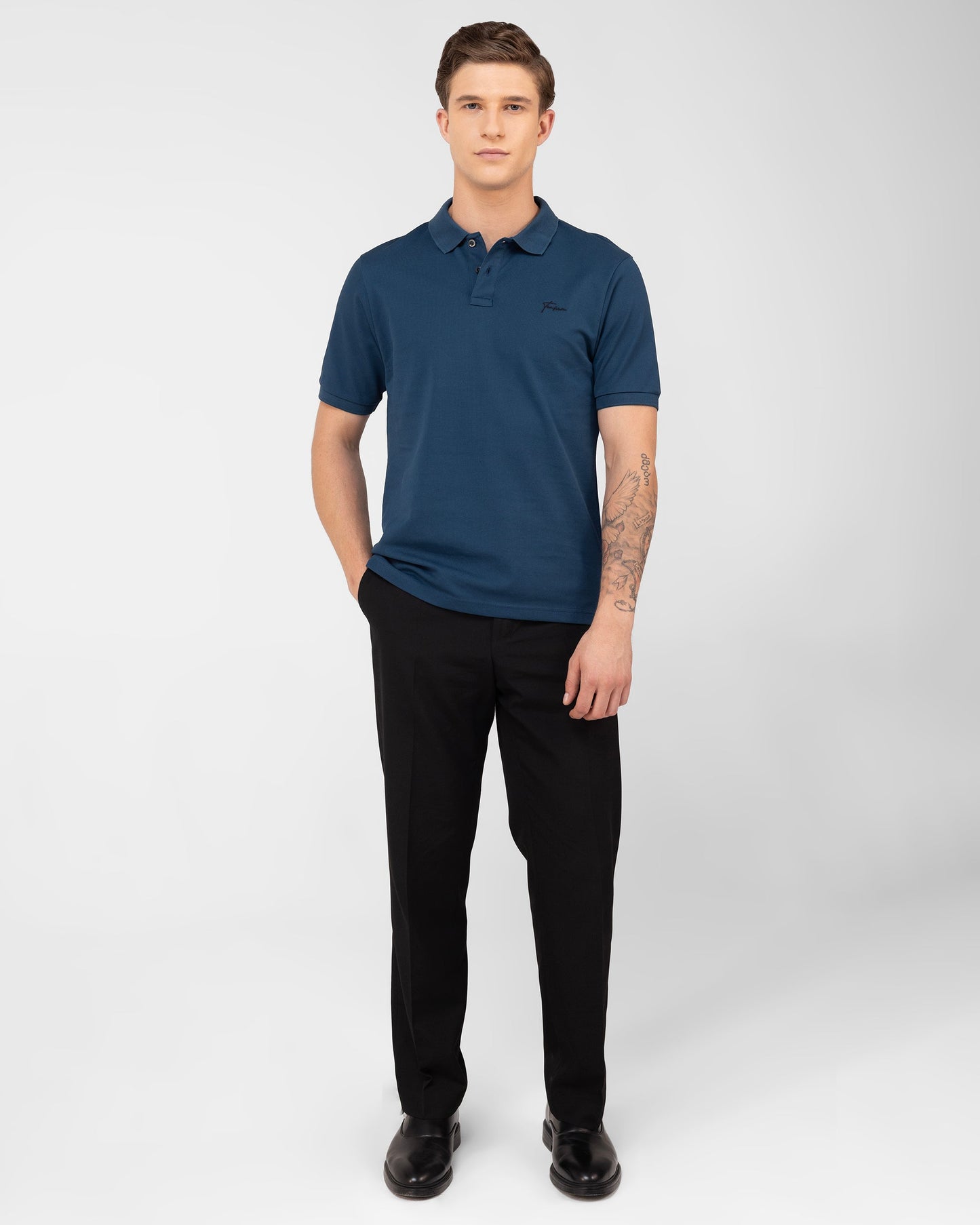 Classic Polo Shirt Mercerised Pique Regular Fit Teal