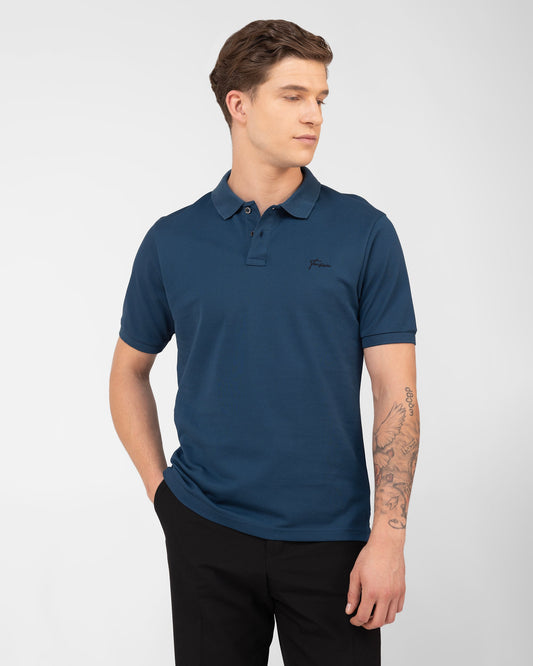 Classic Polo Shirt Mercerised Pique Regular Fit Teal