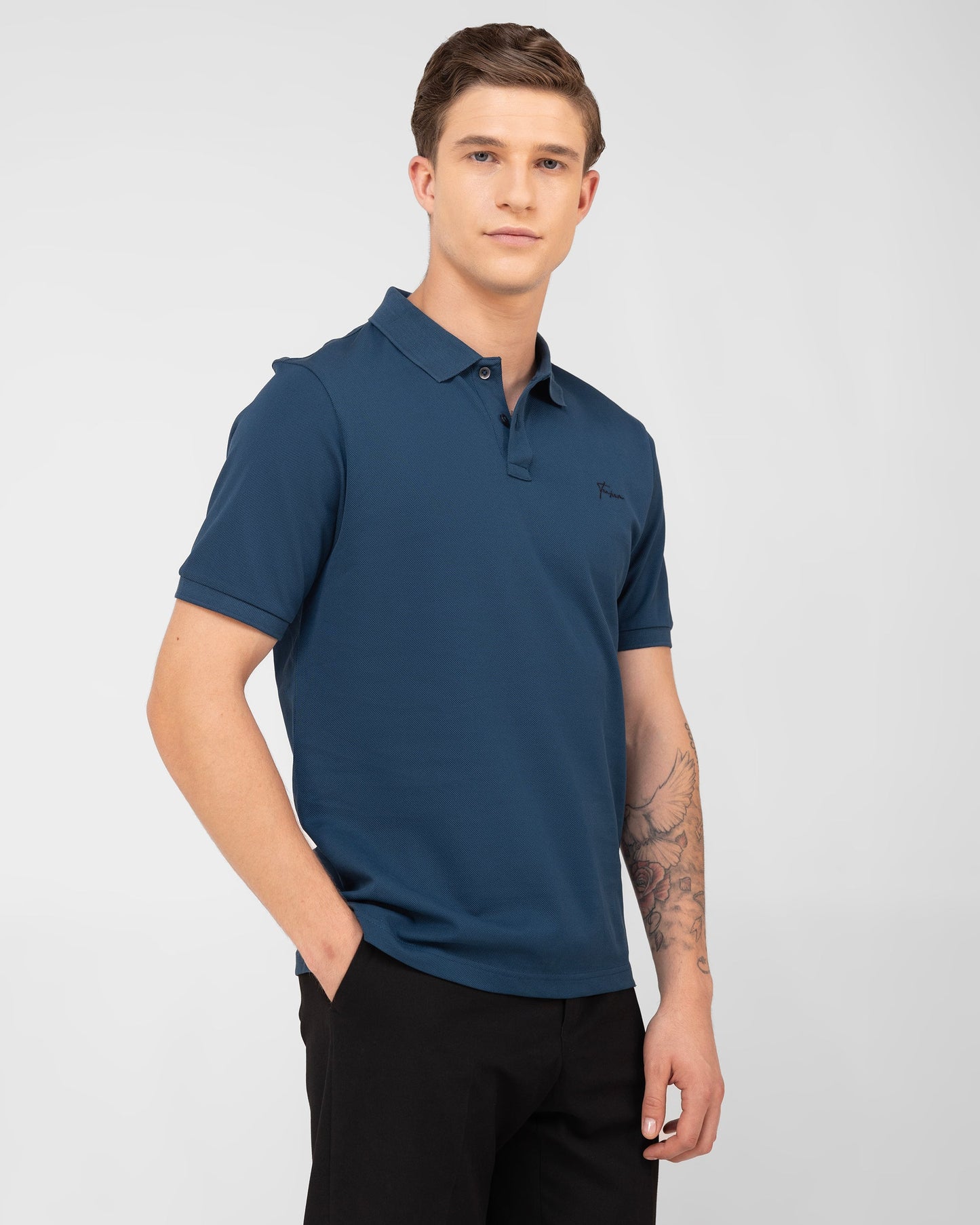 Classic Polo Shirt Mercerised Pique Regular Fit Teal