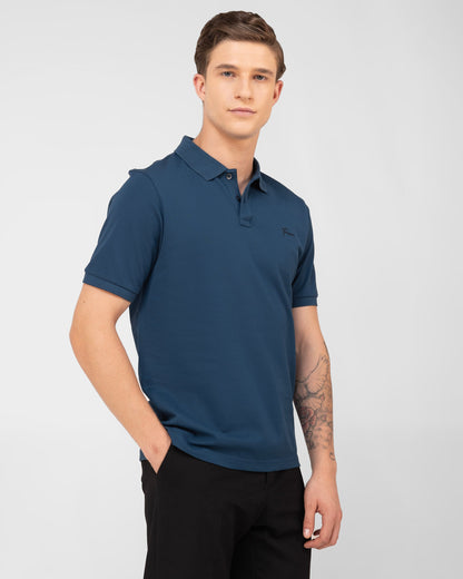 Classic Polo Shirt Mercerised Pique Regular Fit Teal