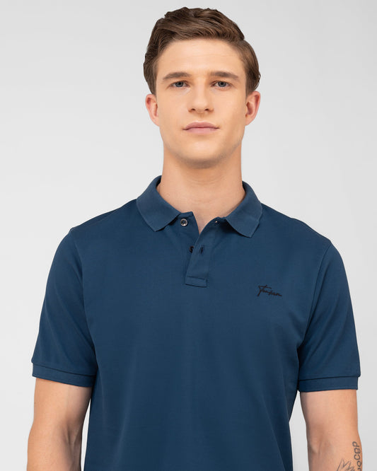 Classic Polo Shirt Mercerised Pique Regular Fit Teal