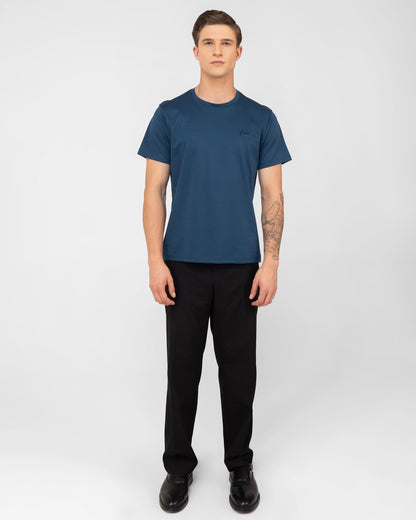 Mercerised Cotton T Shirt Interlock Regular Fit Teal