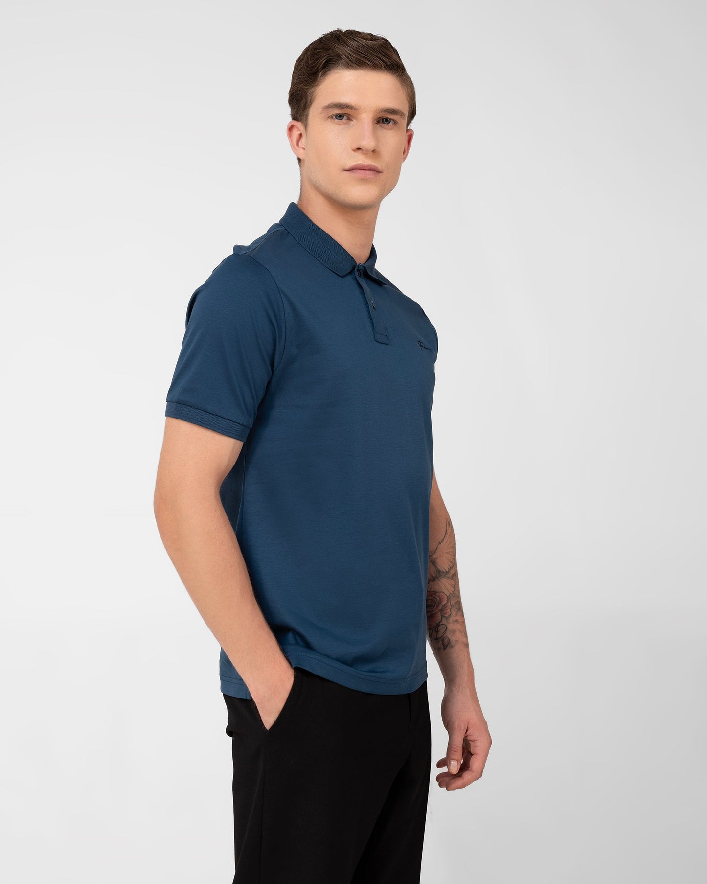 Classic Polo Shirt Mercerised Interlock Regular Fit Teal