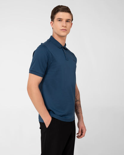 Classic Polo Shirt Mercerised Interlock Regular Fit Teal