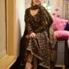 brown ajrakh angrakha suit set