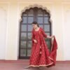 MAROON ANGRAKHA SUIT SET