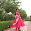 PINK ORGANZA DUPATTA SET