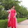 PINK ORGANZA DUPATTA SET