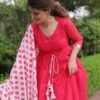 PINK ORGANZA DUPATTA SET