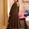 brown ajrakh angrakha suit set